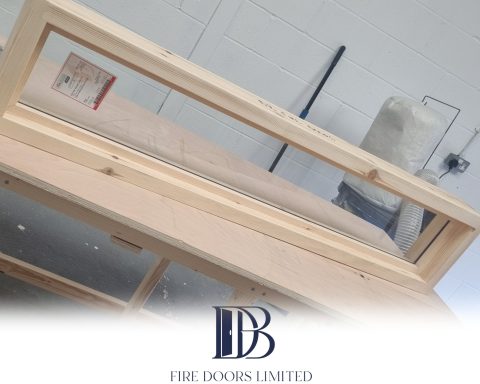 timber framed glazed fire screen