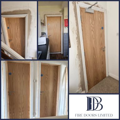 client installation oak veneer fire doors hmo fd30